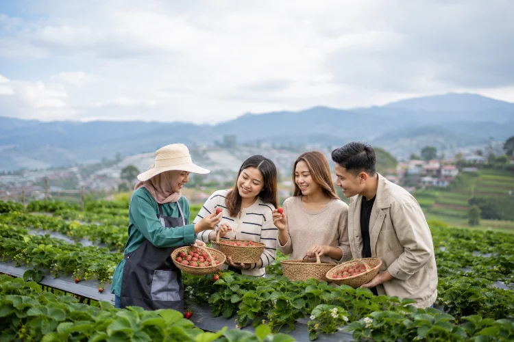 Agrowisata Stroberi di Desa Alamendah: Serunya Wisata Kebun